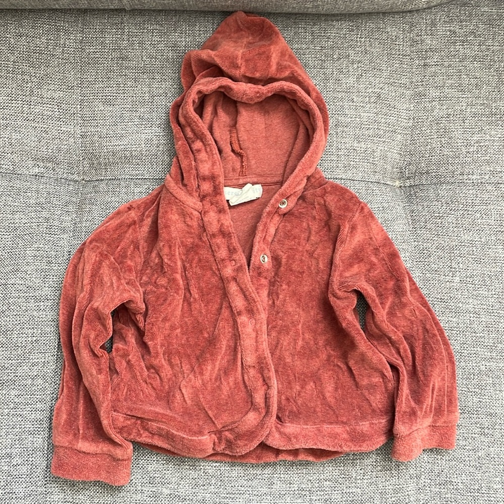 Serendipity Organics Red Velour Sweatshirt